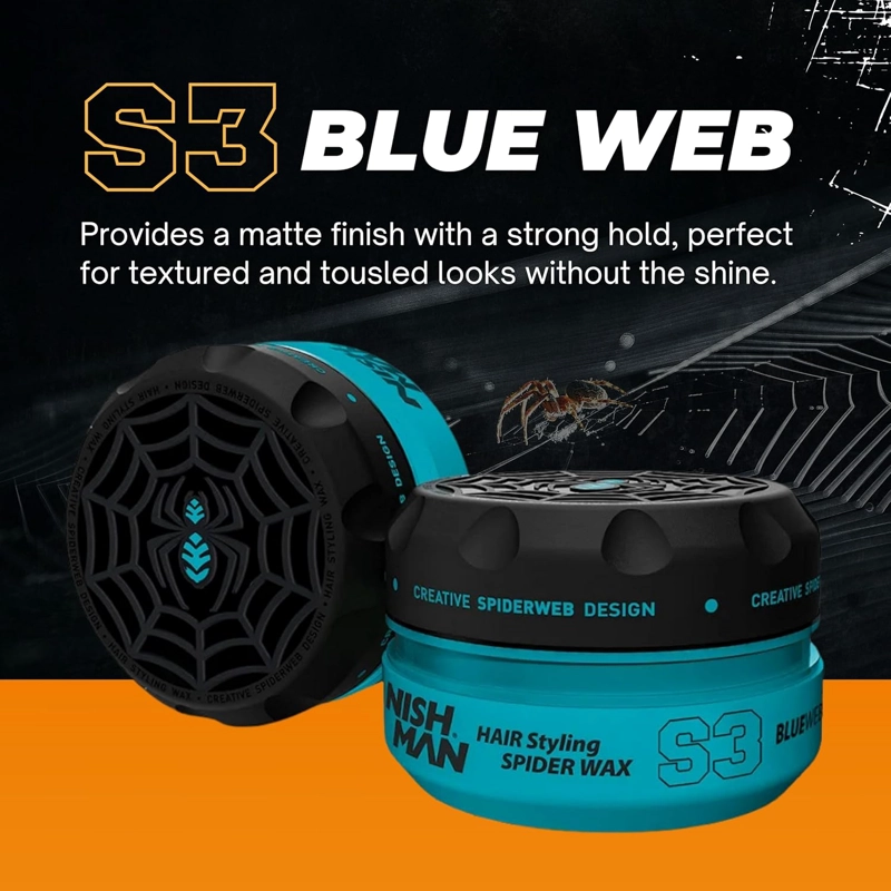 CERA NISHMAN HAIR STYLING SPIDER WAX S3 BLUEWEB 150ML - 7