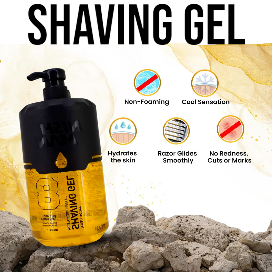 SHAVING GEL #8 NISHMAN AMARILLO - 12