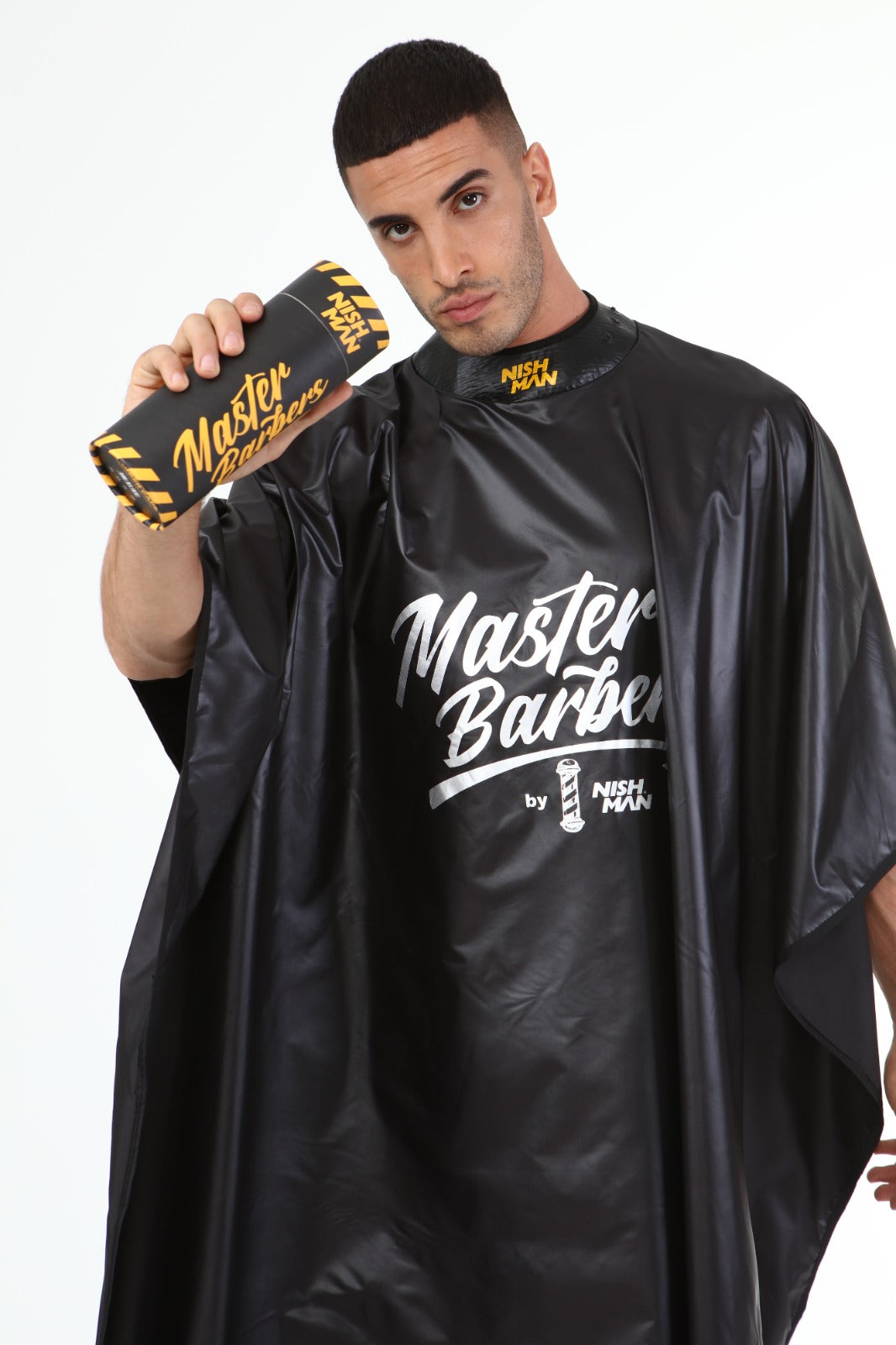 NISHMAN CAPA DE CORTE PREMIUM NEGRO MASTER BARBER - 2
