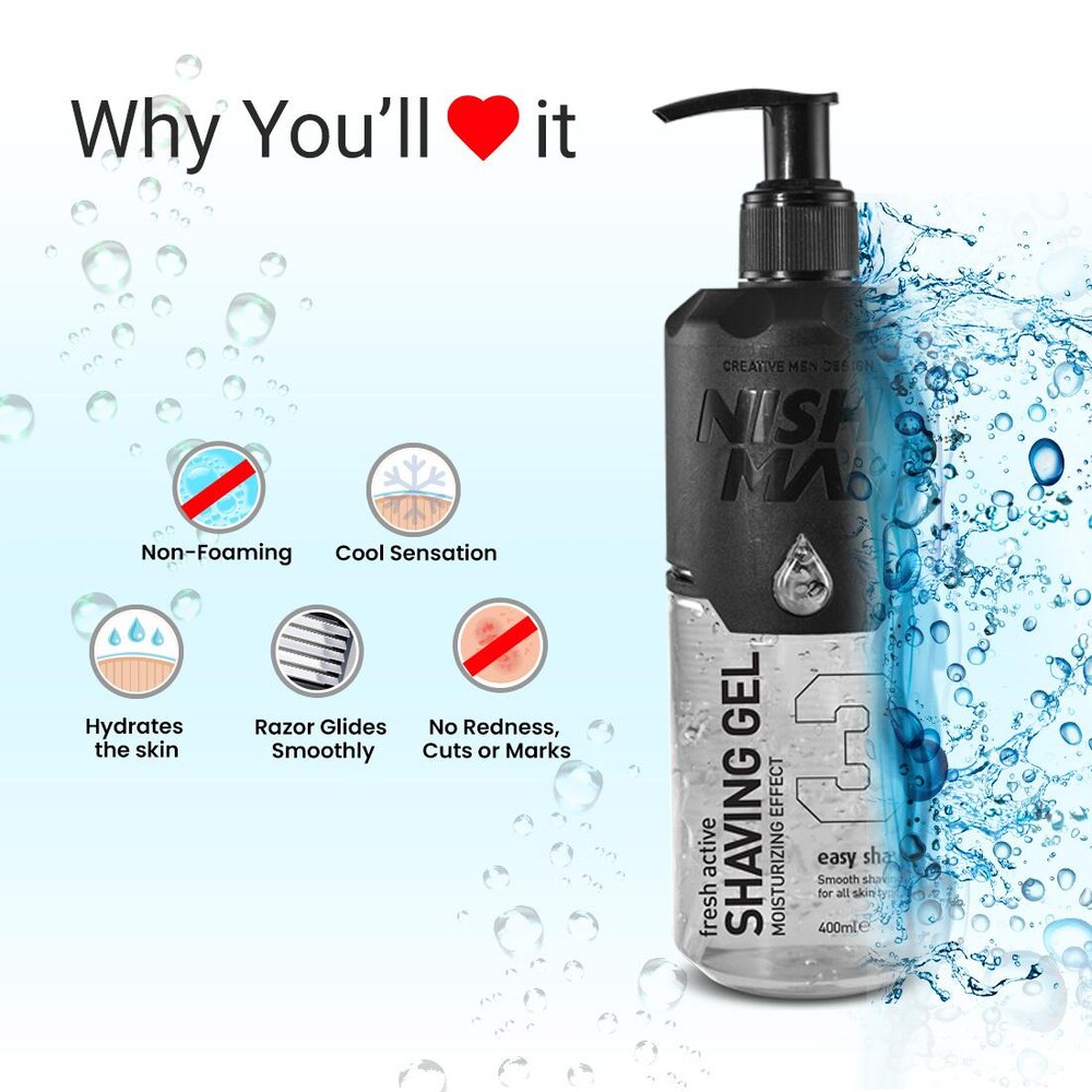 SHAVING GEL #4 NISHMAN FRESH ACTIVE - 11