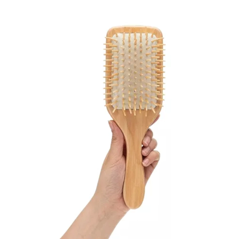 CEPILLO DESENREDANTE DE MADERA PARA CABELLO PROFESIONAL - 4
