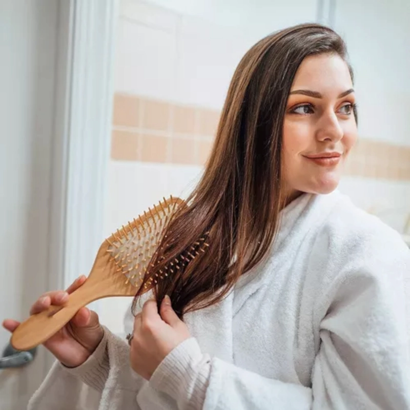 CEPILLO DESENREDANTE DE MADERA PARA CABELLO PROFESIONAL - 7