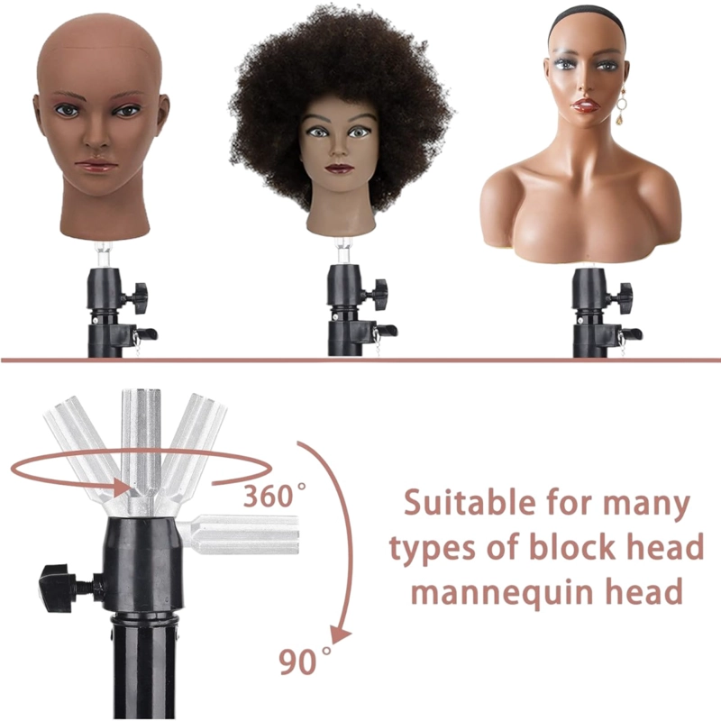 ATRIL PEDESTAL PARA CABEZA TECNICA + CABEZA SINTETICA NORMAL CAFE OSCURO - 11