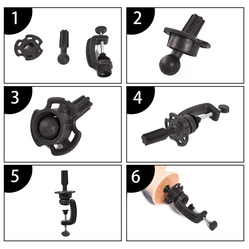 SOPORTE ATRIL PARA CABEZA TE CNICA PELUQUERIA METALICO - 2