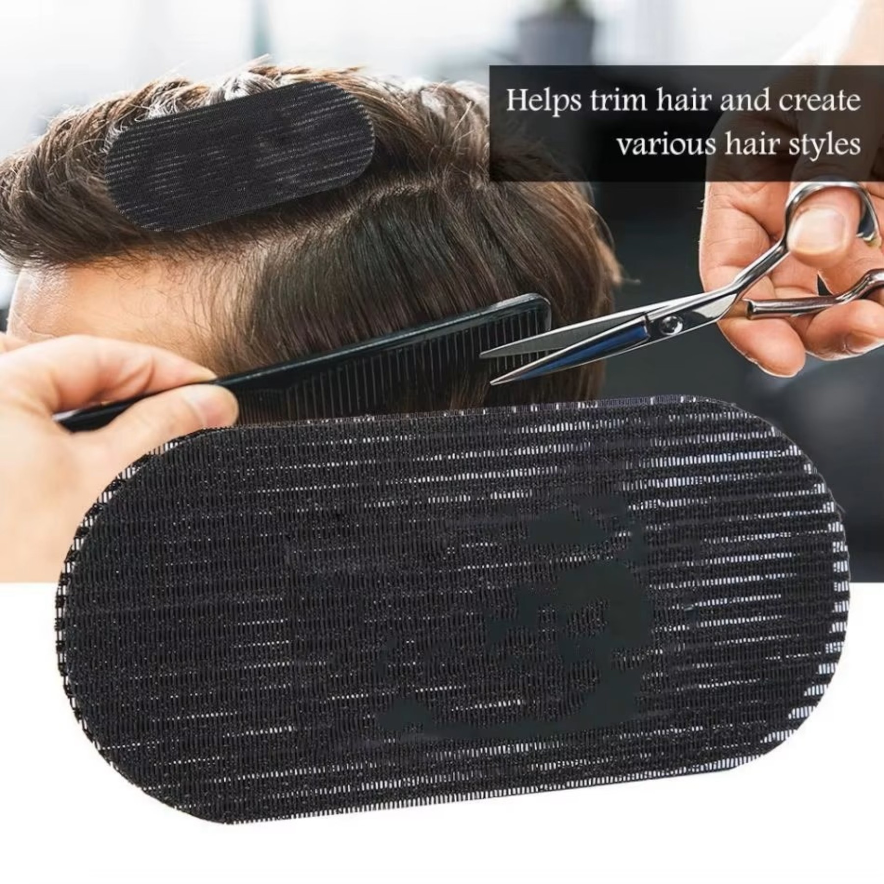 PARCHES DE BARBERIA ADHESIVOS PARA EL CABELLO - NEGRO - 1