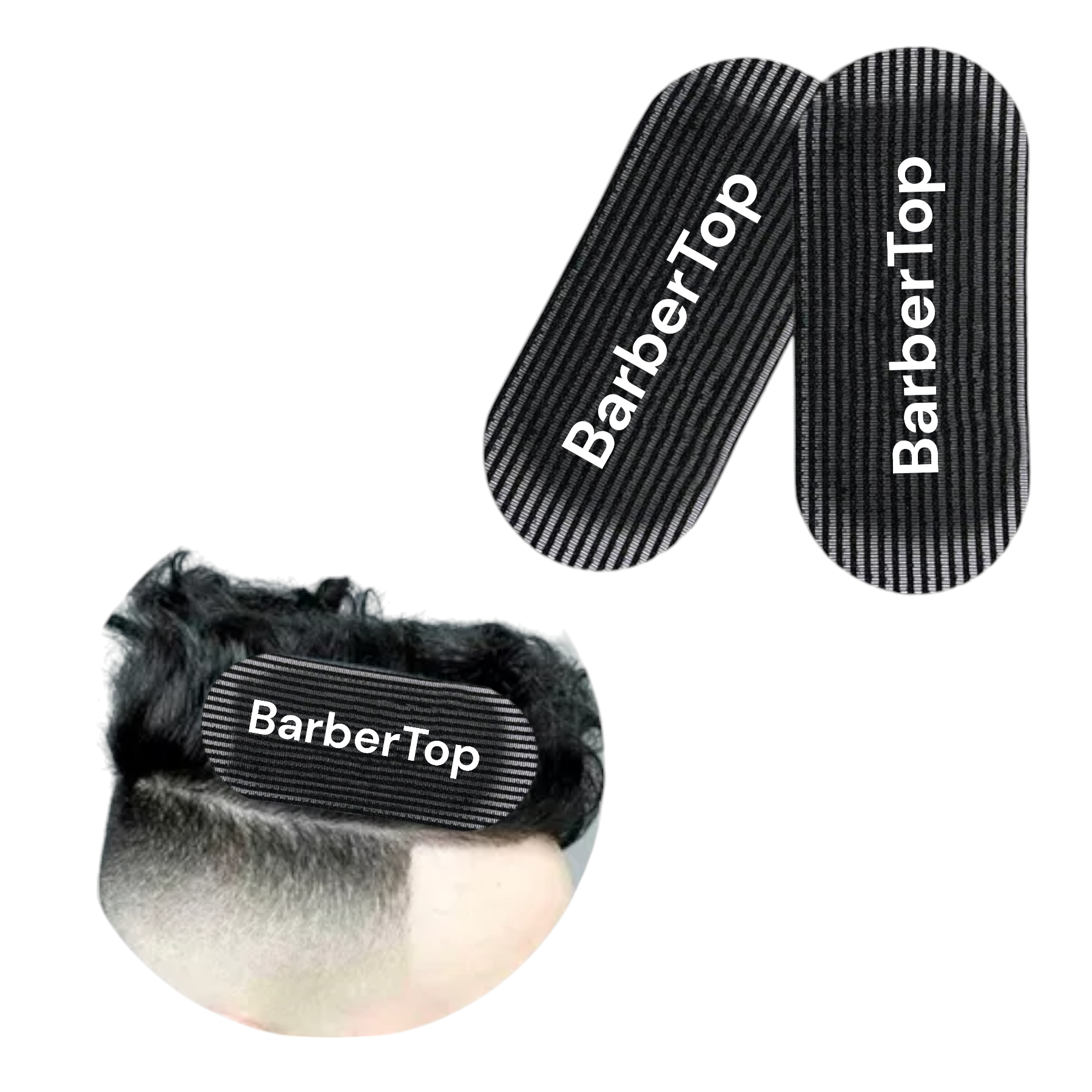 PARCHES DE BARBERIA ADHESIVOS PARA EL CABELLO - NEGRO - 3