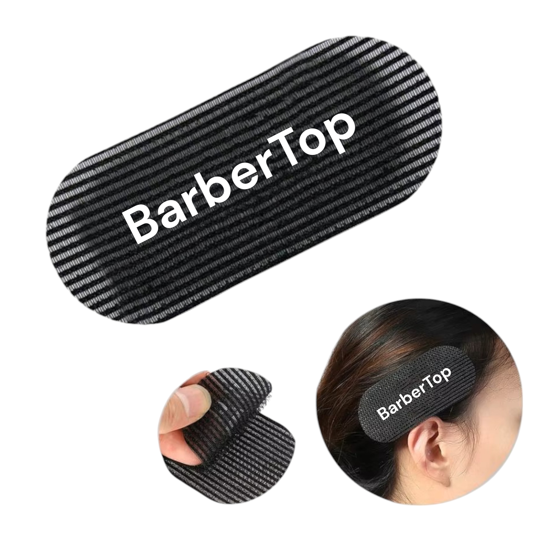PARCHES DE BARBERIA ADHESIVOS PARA EL CABELLO - NEGRO - 13