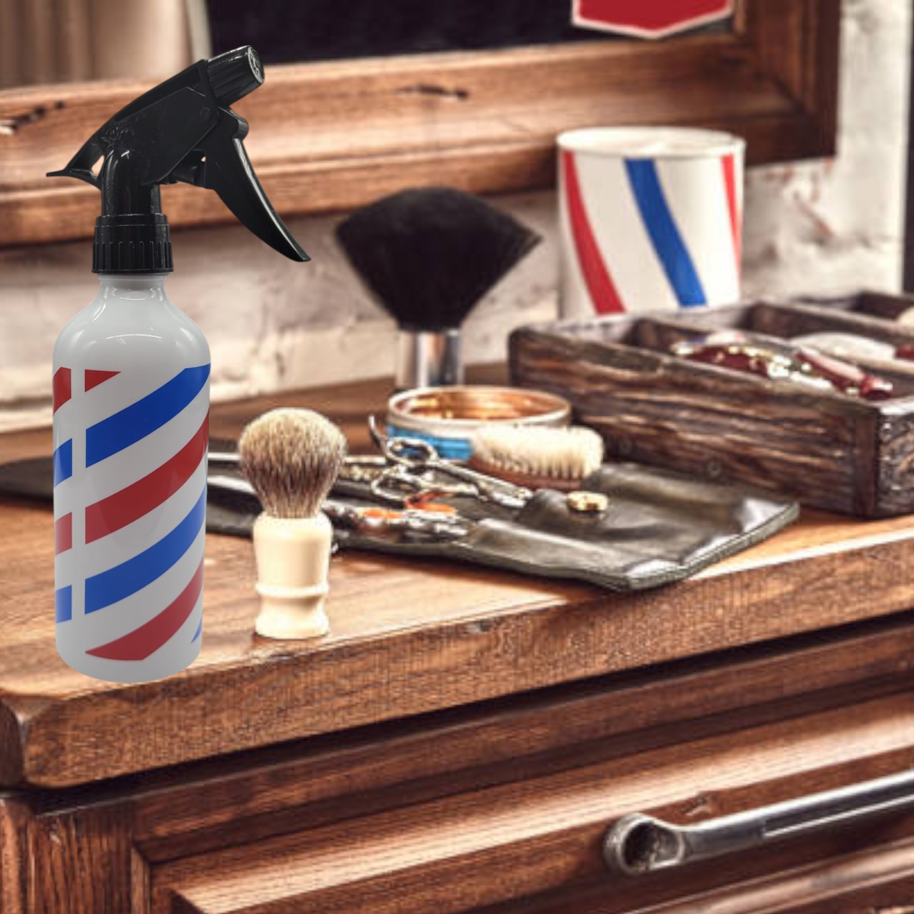ROCIADOR DIFUSOR BOTELLA 500ML BARBERIA Y PELUQUERIA SPRAY ATROMIZADOR - 7