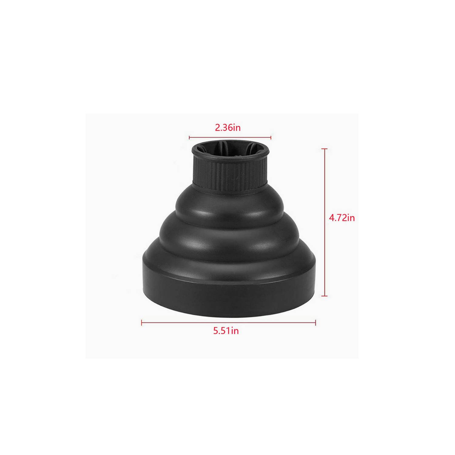 DIFUSOR PARA SECADOR PLEGABLE NEGRO UNIVERSAL - 3