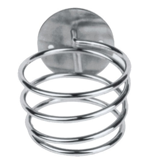 SOPORTE PARA SECADOR DE PELO EN ESPIRAL ACERO INOXIDABLE - 1
