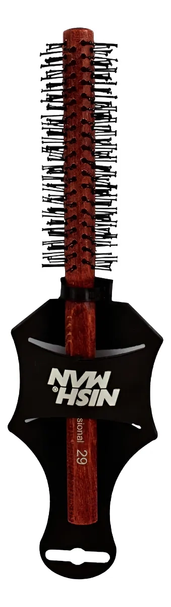 CEPILLO REDONDO PARA PELO NISHMAN MADERA HAIR BRUSH 29 MARRON - 1