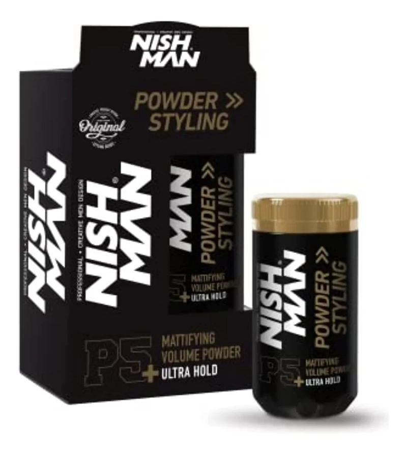 POLVO TEXTURIZADOR NISHMAN AMARILLO P5 + ULTRA HOLD - 3