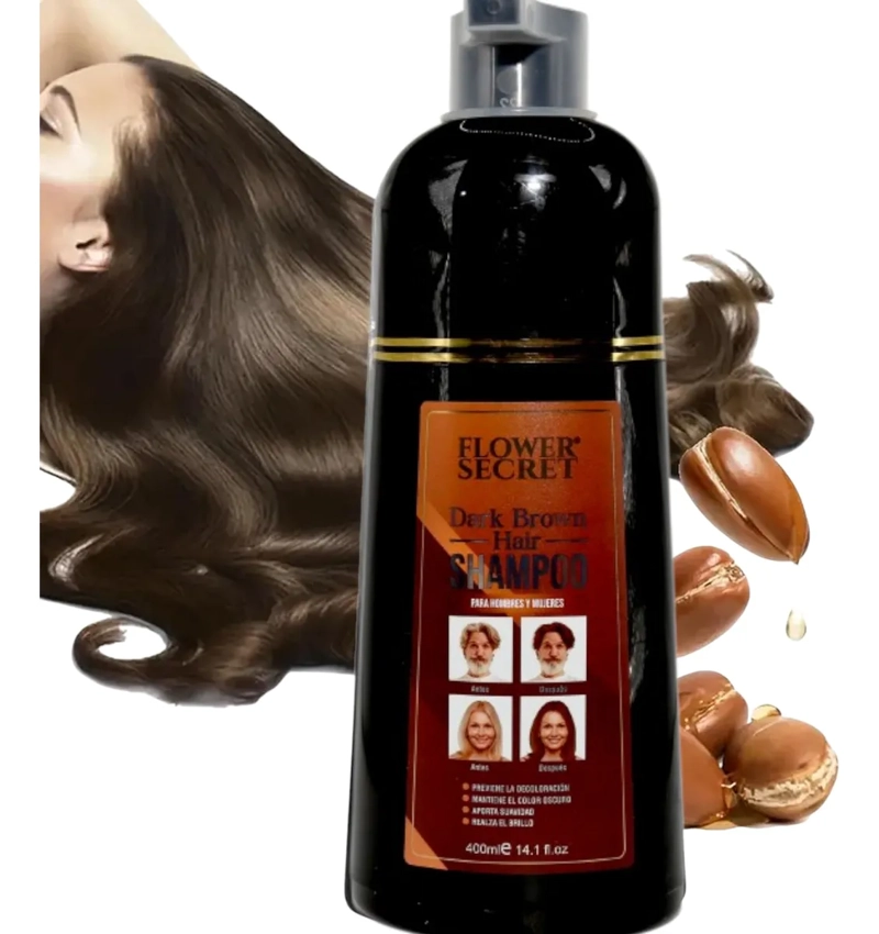 SHAMPOO MATIZADOR CUBRE CANA CASTAÑO OSCURO HOMBRE Y MUJER - 2