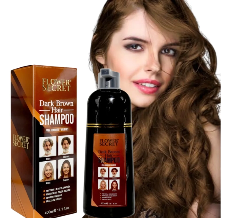 SHAMPOO MATIZADOR CUBRE CANA CASTAÑO OSCURO HOMBRE Y MUJER - 5