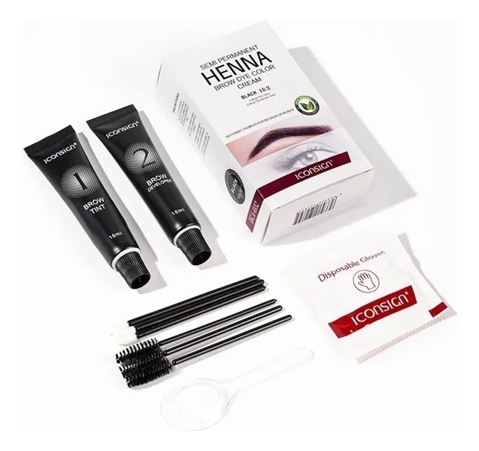 TINTE SEMI PERMANENTE PARA CEJAS Y PESTAÑAS HENNA 15ML NEGRO - 2