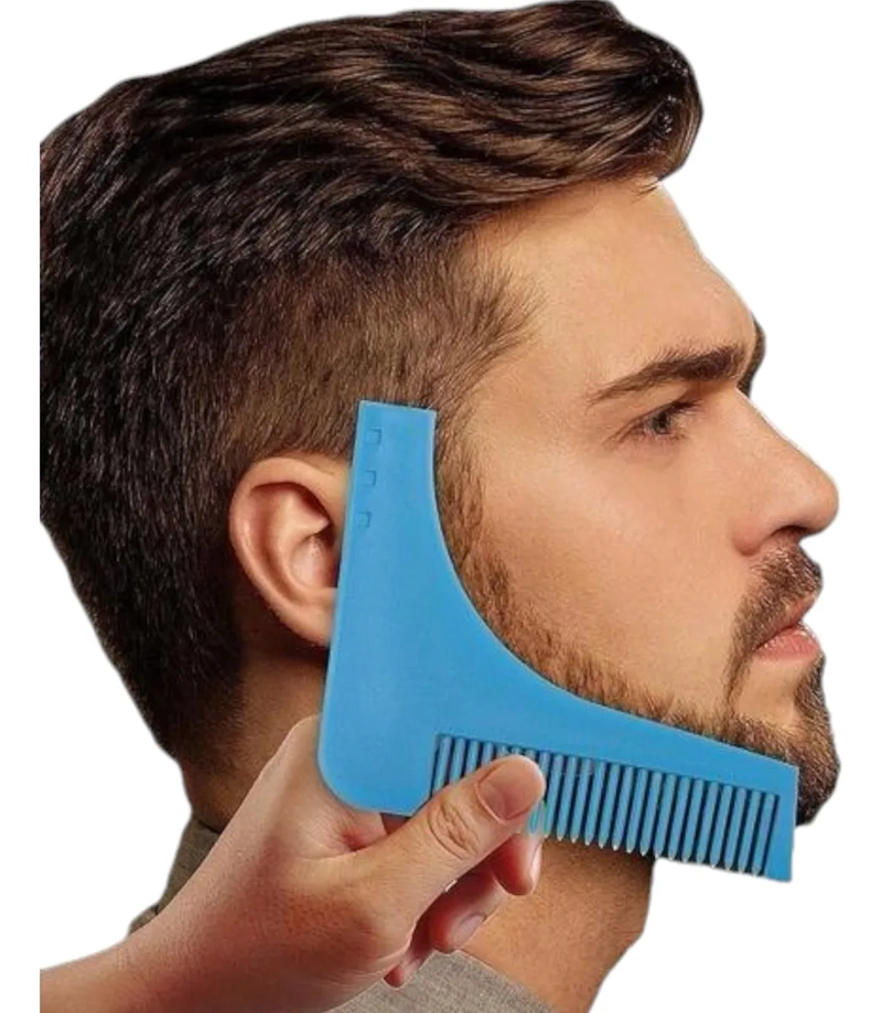 KIT BARBA RASTRILLO NAVAJA, PEINE MOLDEADOR, CEPILLO MADERA - 3