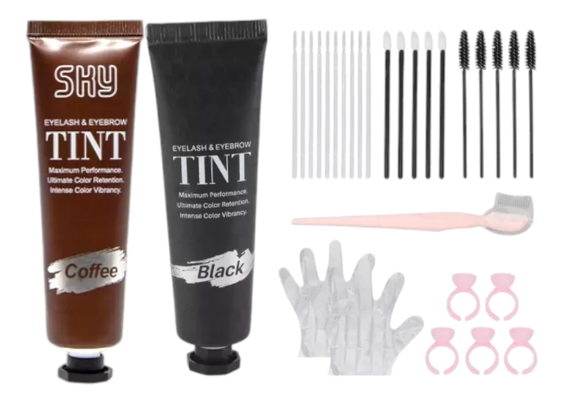 TINTE SEMI PERMANENTE PARA CEJAS, PESTAÑAS Y BARBA DURADERO NEGRO - 3