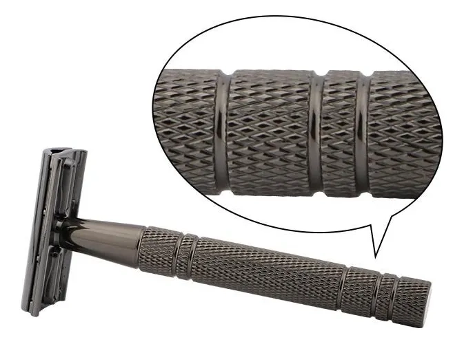CUCHILLA DE AFEITAR CLASICA DE 3 PIEZAS CON DOBLE BORDE CAJA MARRON - 2