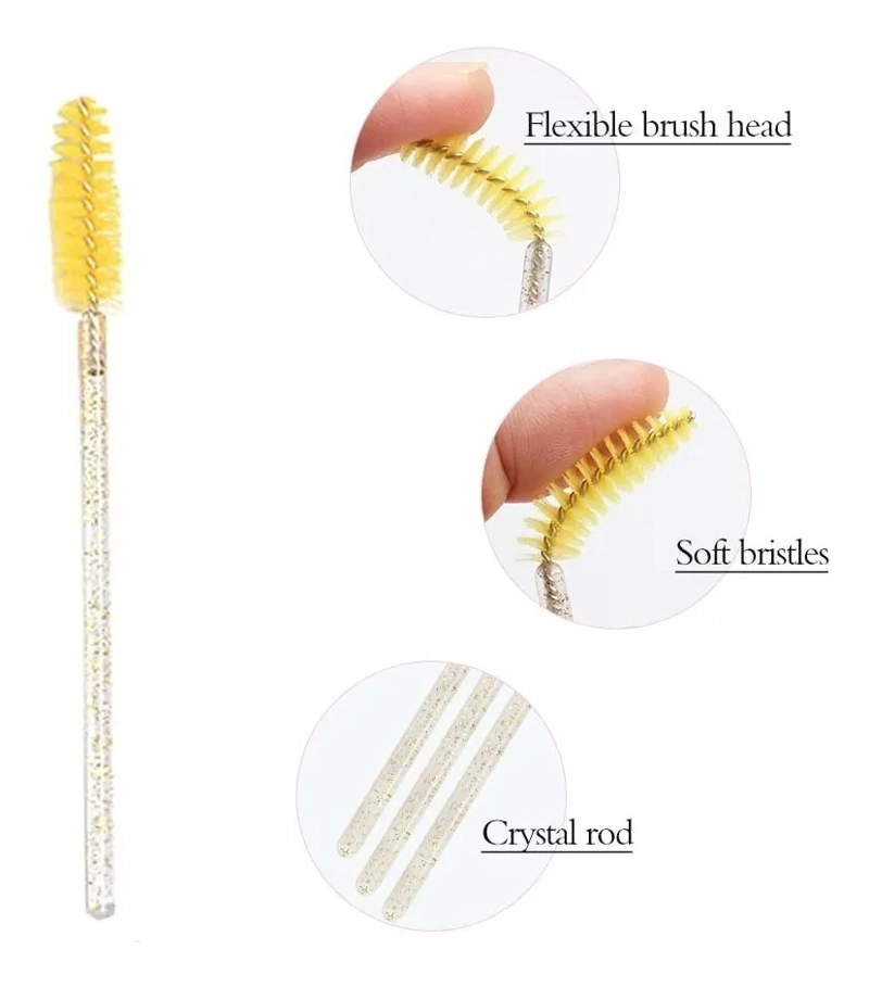 CEPILLOS PARA PESTAÑAS Y CEJAS DESECHABLES APLICADOR 50PCS - 4