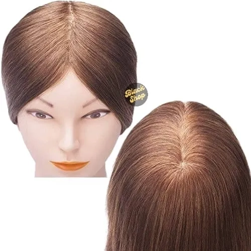 CABEZA DE PELUQUERIA TECNICA PELO 100% NATURAL CON SOPORTE - 3