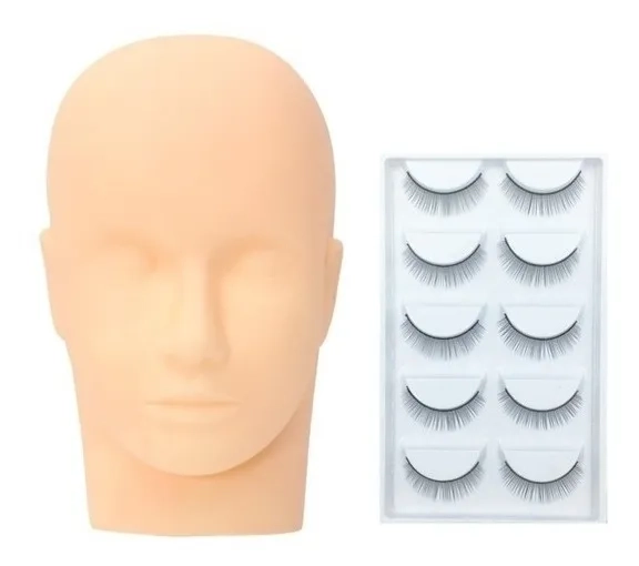 MANIQUI PARA EXTENSIONES DE PESTAÑAS + PESTAÑAS DE PRACTICA - 1