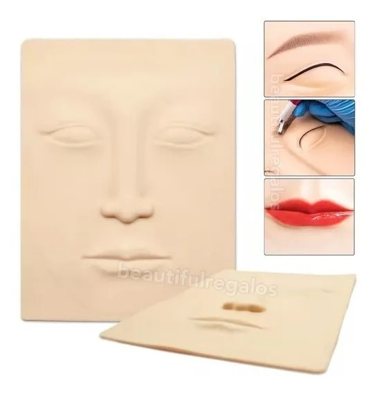 PIEL SINTETICA PRACTICA CEJAS MICRIBLANDING MAQUILLAJE CARA ENTERA - 2