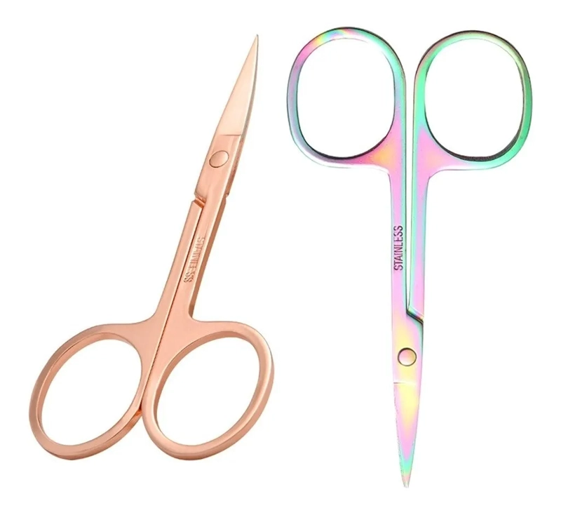 TIJERA PARA MANICURE CEJAS ACERO INOXIDABLE CORTE PRECISION - 1