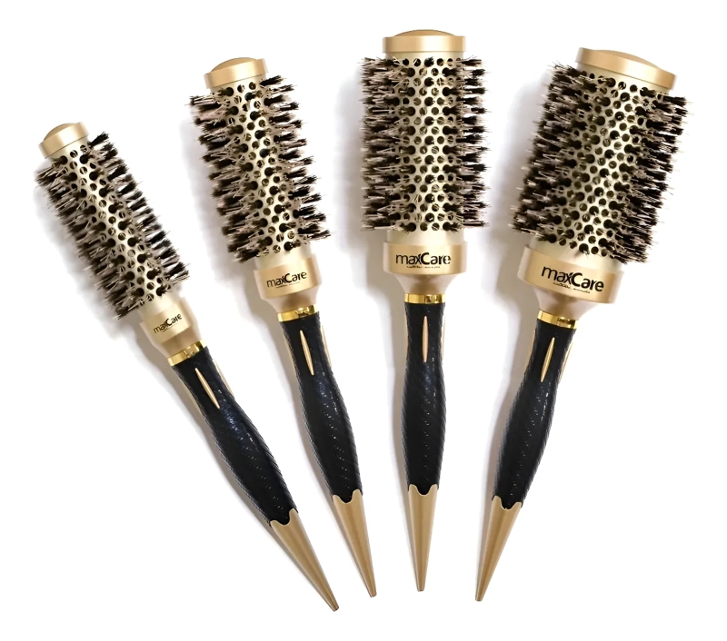 MAX CARE 4 CEPILLOS TERMICOS PARA SECADO CABELLO DORADOS DORADO - 1