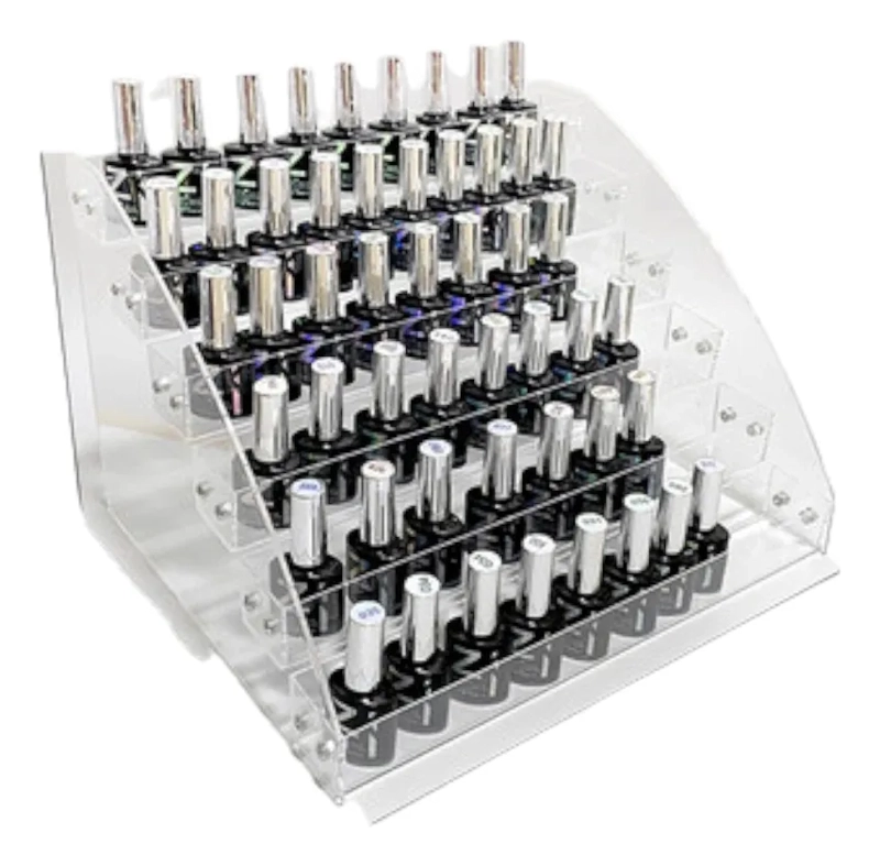 ESTANTE ORGANIZADOR DE ESMALTES 6 PISO PARA 48 PCS ACRILICO TRANSAPARENTE - 2