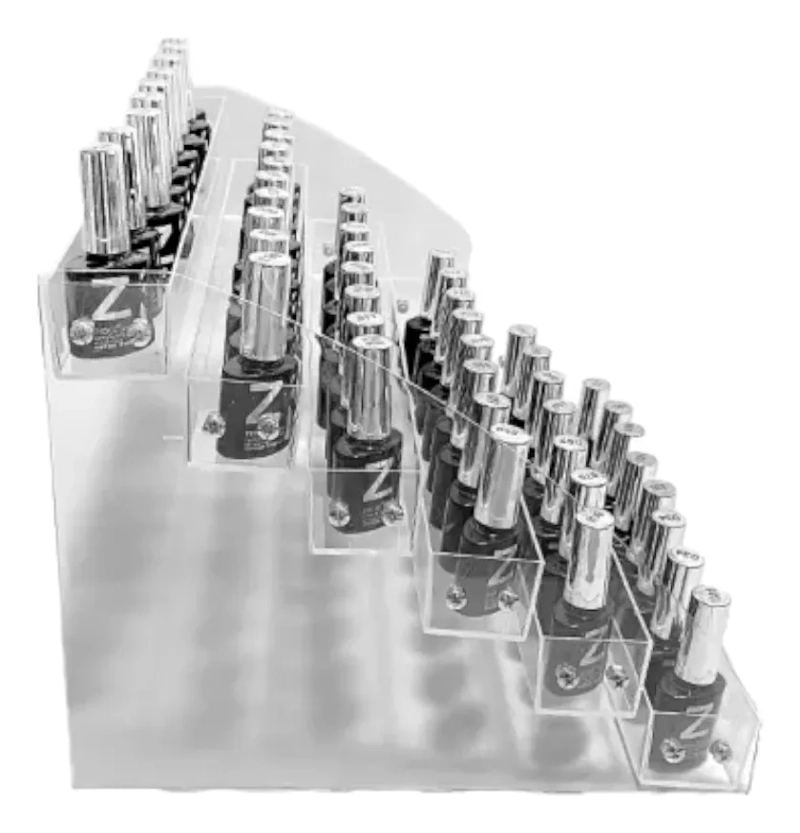 ESTANTE ORGANIZADOR DE ESMALTES 6 PISO PARA 48 PCS ACRILICO TRANSAPARENTE - 3