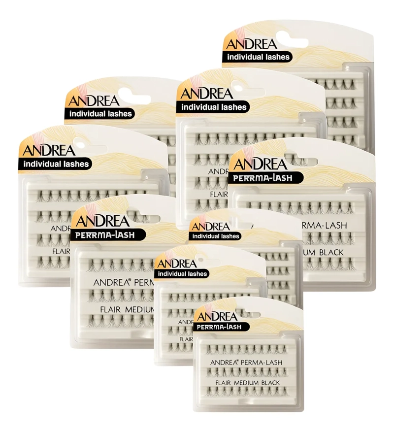 PESTAÑAS PACK 10 ANDREA EN RACIMO LARGAS MEDIANAS CORTAS MEDIUM - 1