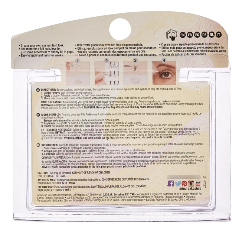PESTAÑAS PACK 10 ANDREA EN RACIMO LARGAS MEDIANAS CORTAS SHORT - 3