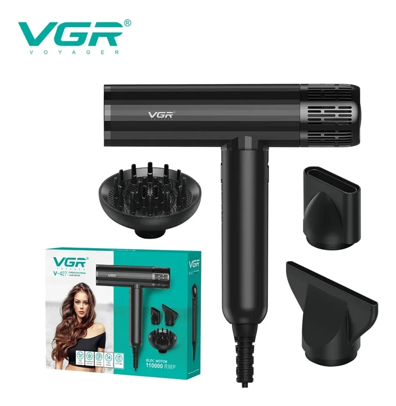 SECADOR VGR PROFESIONAL V-427 ALTO RENDIMIENTO 11000 RPM NEGRO - 3