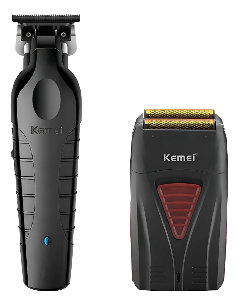 PACK 2 MAQUINA AFEITADORA KEMEI 2299 + SHAVER 3381 KEMEI NEGRO - 1