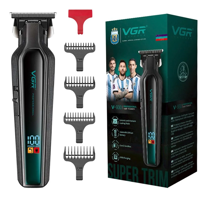 MAQUINA TRIMMER CORTA PELO VGR INALAMBRICA PROFESIONAL V930 - 1