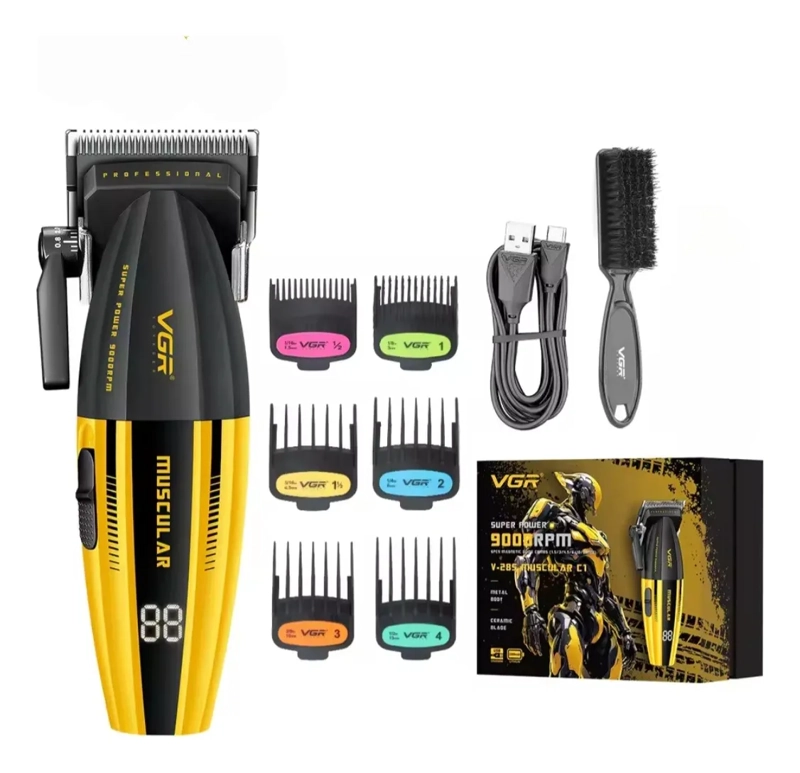 CORTADORA DE PELOS PROFESIONAL VGR V-285 DE 9000RPM AMARILLO - 4