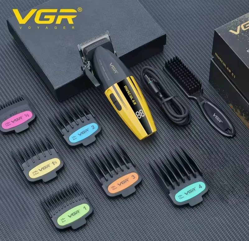 CORTADORA DE PELOS PROFESIONAL VGR V-285 DE 9000RPM AMARILLO - 5