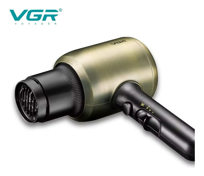 SECADOR DE PELO PROFESIONAL POTENCIA 2200W COLOR ORO V-453 NEGRO - 3