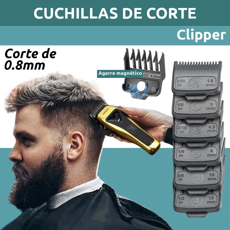 MAQUINA CORTA PELO PROFESIONAL VGR 015 MOTOR VECTOR 9000 RPM - 4