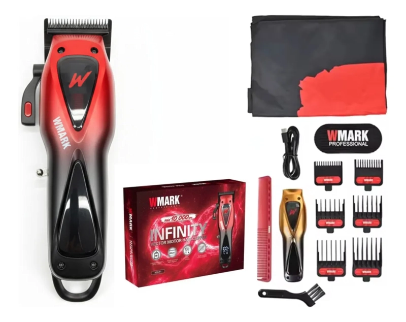 MAQUINA CORTAR PELO PROFESIONAL WMARK NG-IF1 INFINITY ROJO - 2