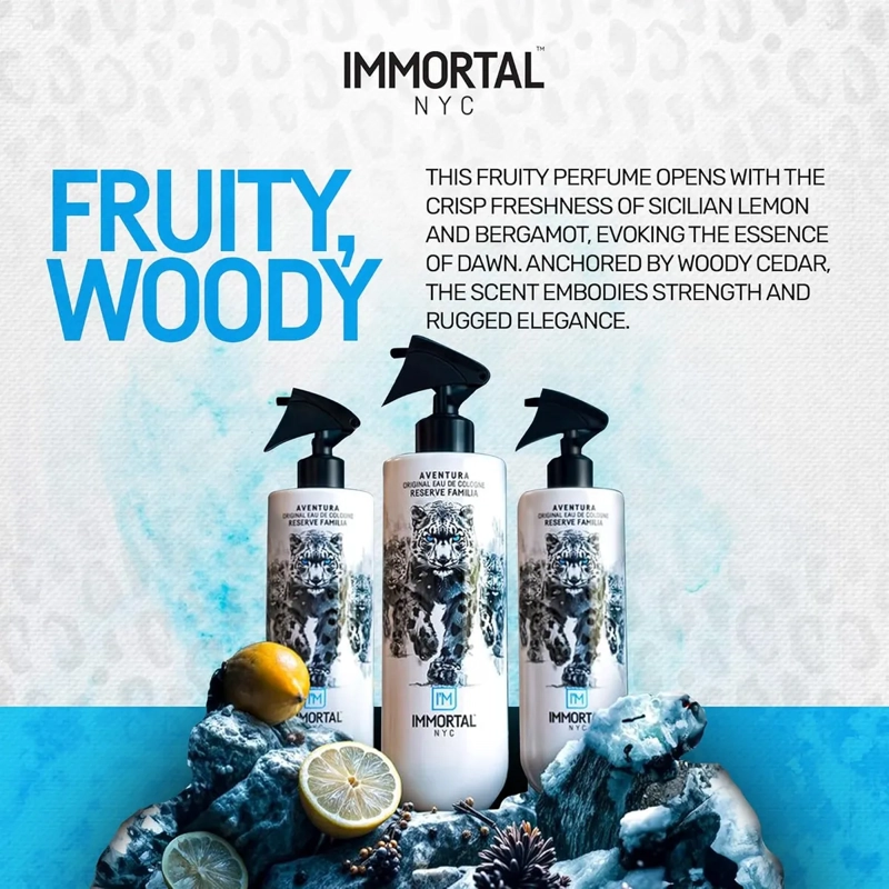 AFTER SHAVE IMMORTAL SPRAY PREMIUM COLONIA 500ML PROFESIONAL AVENTURA - 4