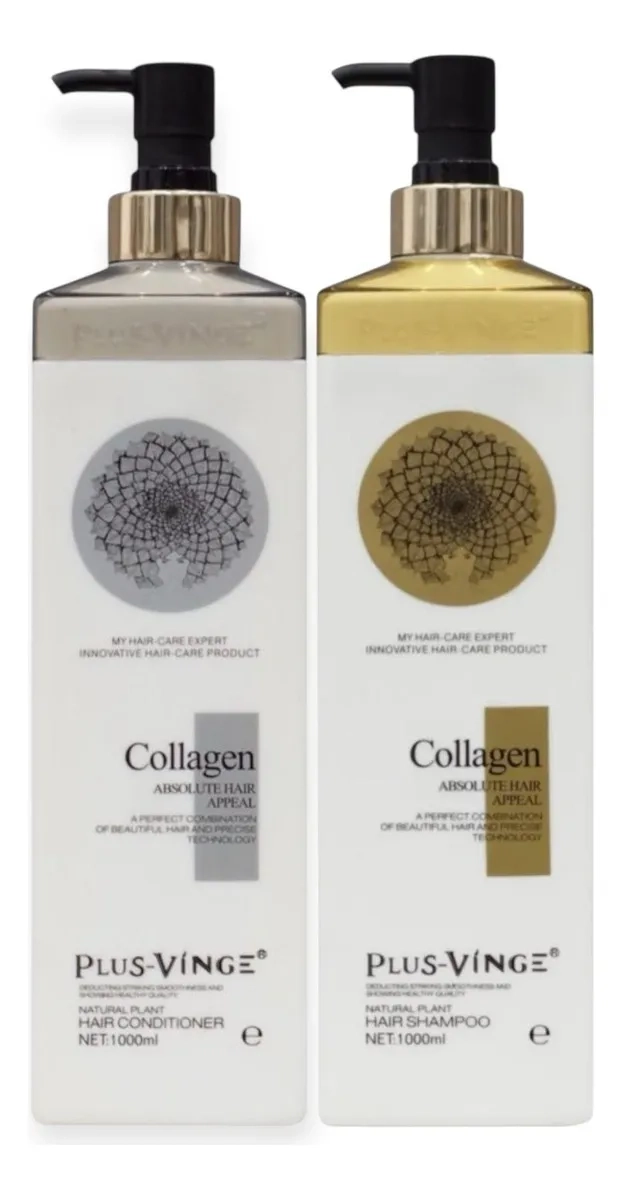 KIT COLLAGEN SHAMPOO + CONDITIONER PLUSVINGE ARGAN MACADAMIA - 1