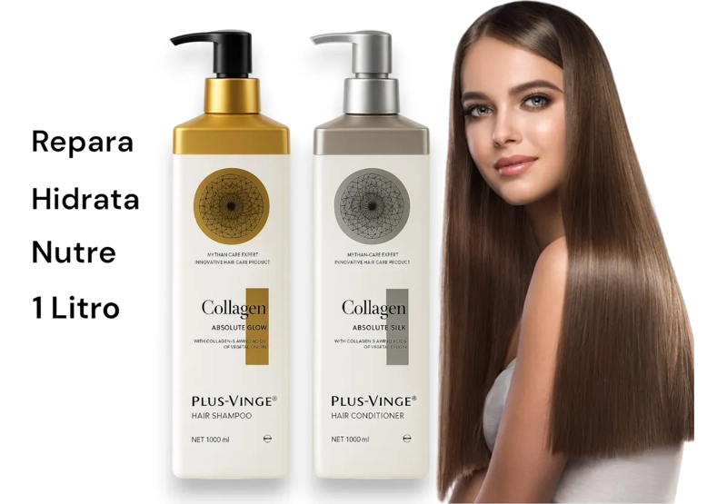 KIT COLLAGEN SHAMPOO + CONDITIONER PLUSVINGE ARGAN MACADAMIA - 2