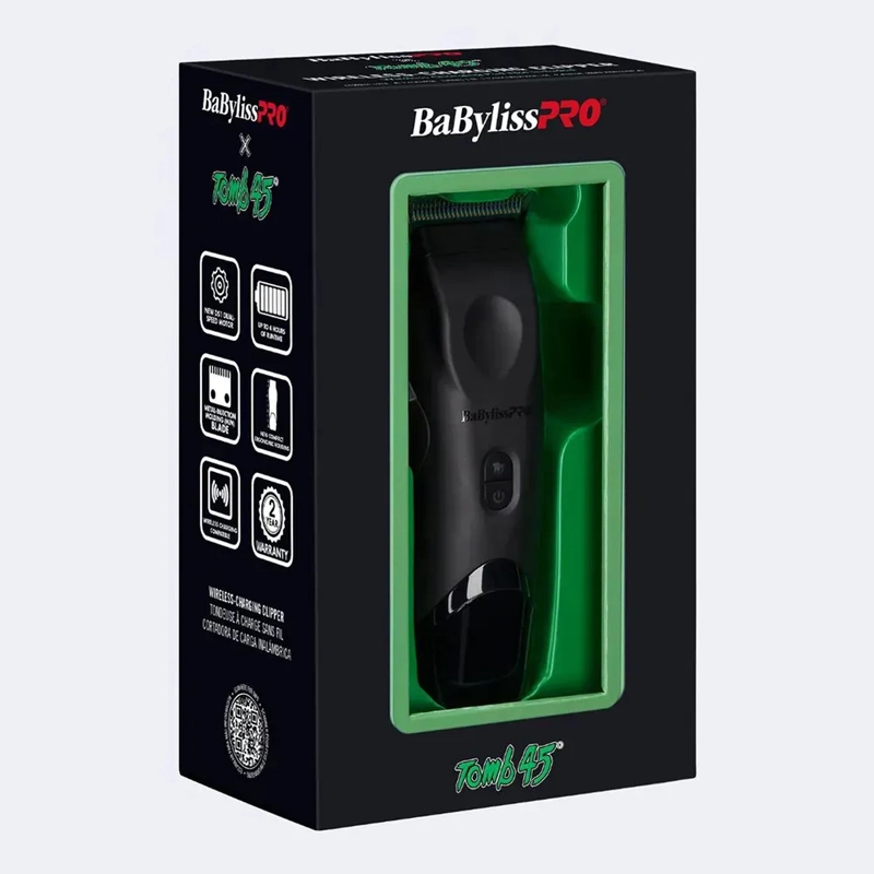 COMBO BABYLISSPRO TOMB45 CLIPPER TRIMMER BASE DE CARGA NEGRO - 4