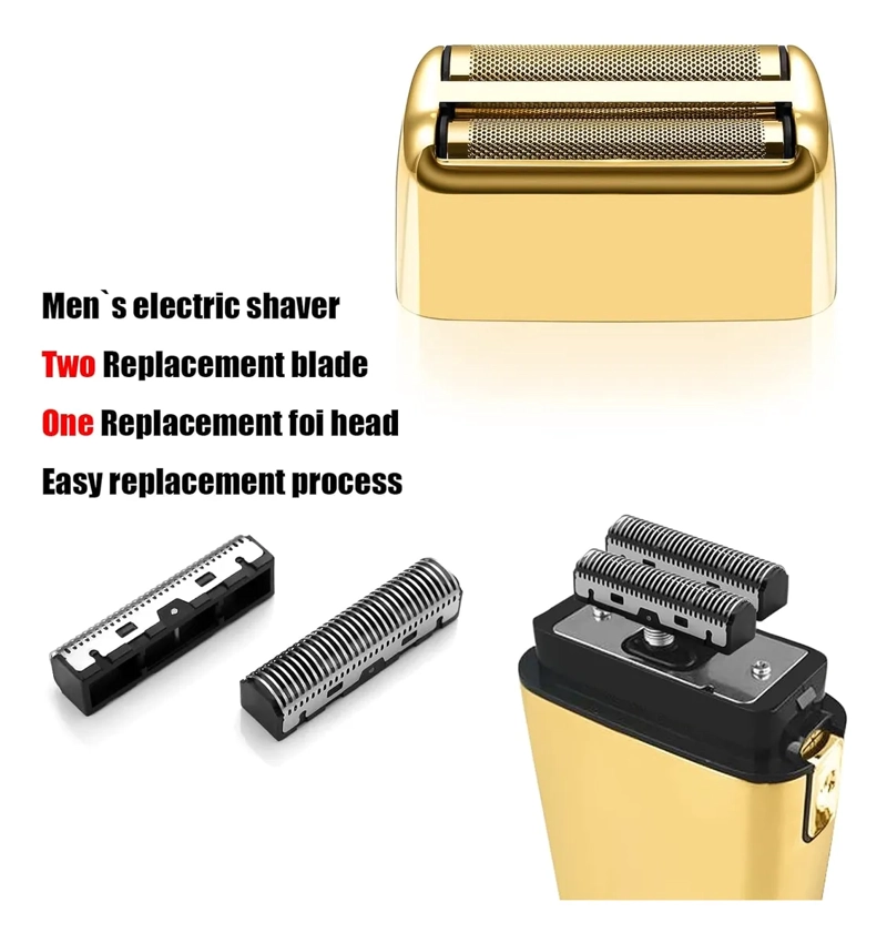 CABEZAL SHAVER AFEITADORA DOBLE FOIL FX02 FXRF2G REPUESTO DORADO - 3