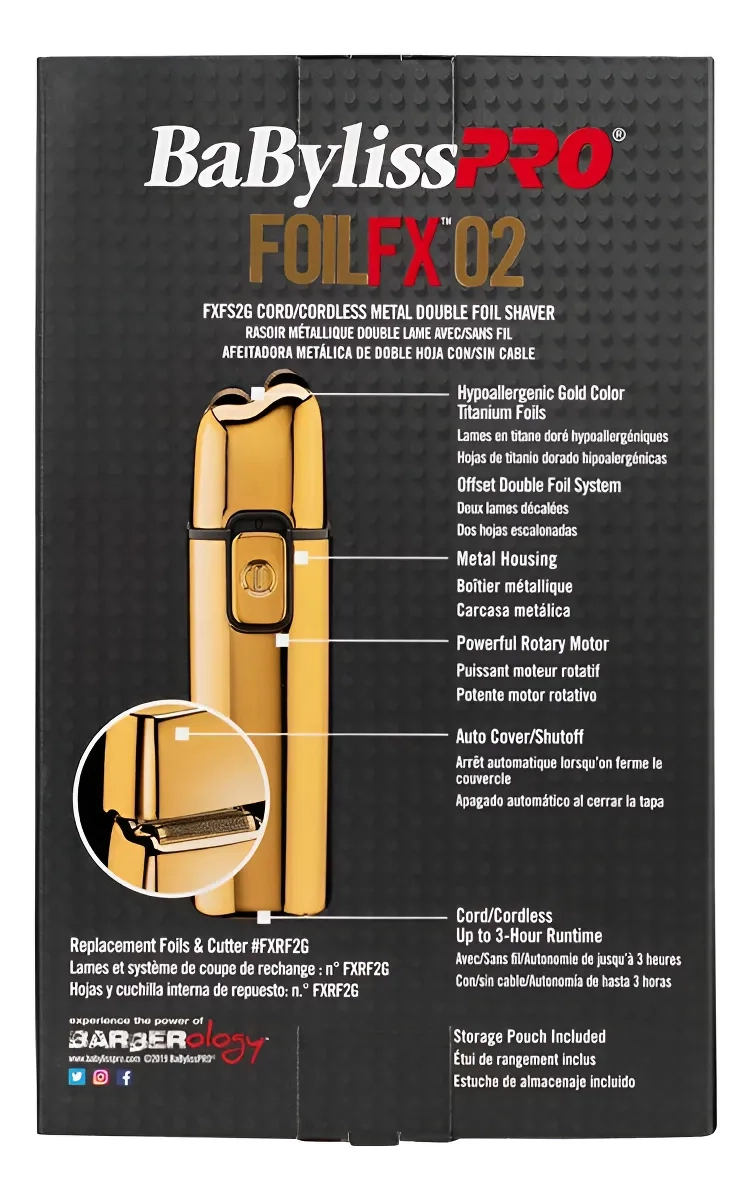 AFEITADORA PROFESIONAL DOBLE VOLTAJE BABYLISSPRO GOLD COLOR DORADO - 2