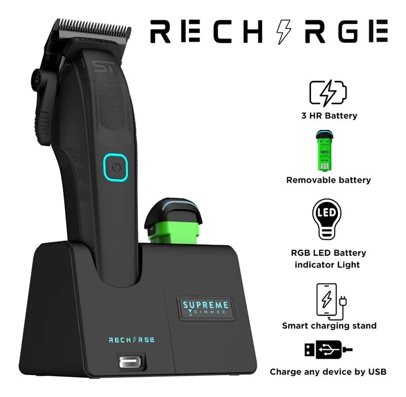 MAQUINA CORTAR PELO PROFESIONAL SUPREME TRIMMER STC779 NEGRO - 4