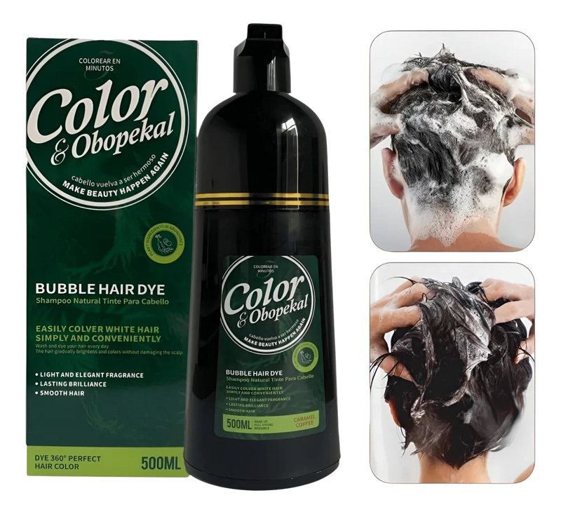 SHAMPOO PARA CUBRIR LAS CANAS COBERTURA TOTAL OBOPEKAL 500ML - 1