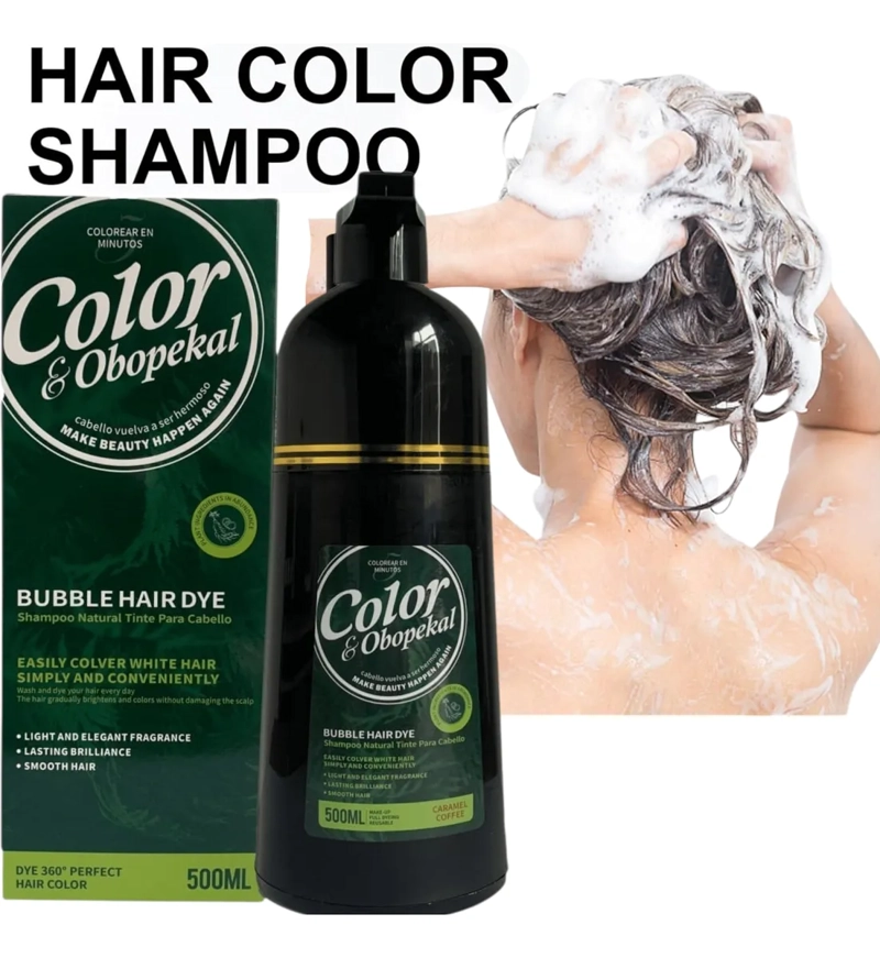 SHAMPOO PARA CUBRIR LAS CANAS COBERTURA TOTAL OBOPEKAL 500ML - 2
