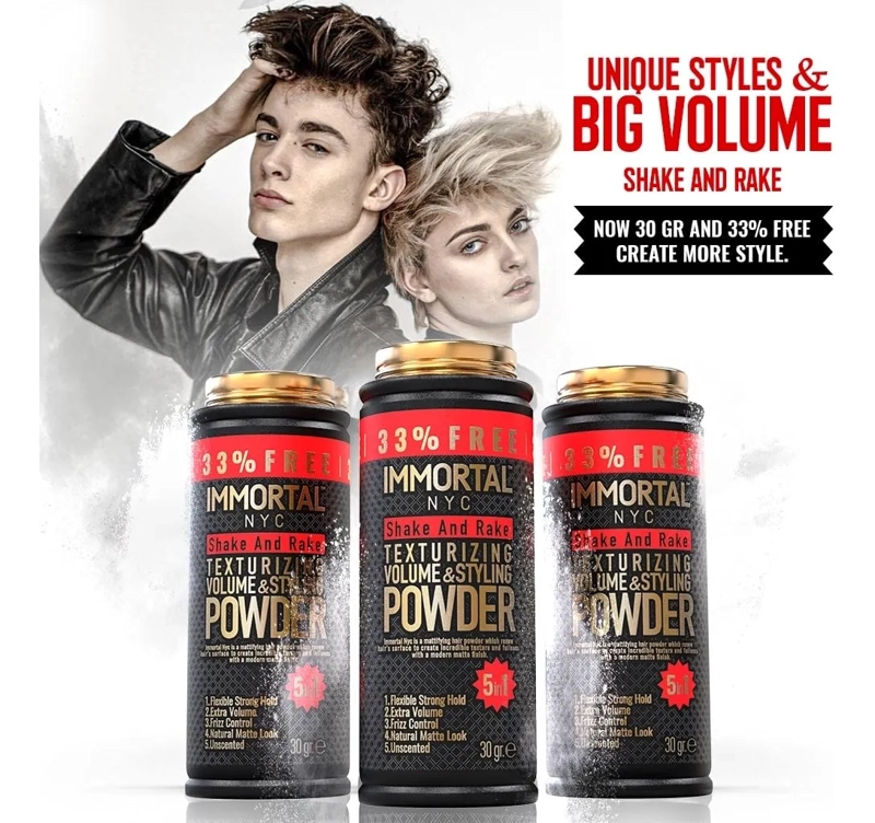 POLVO TEXTURIZADOR CABELLO POLVO VOLUMINIZADOR IMMORTAL SHAKE AND RAKE - 3